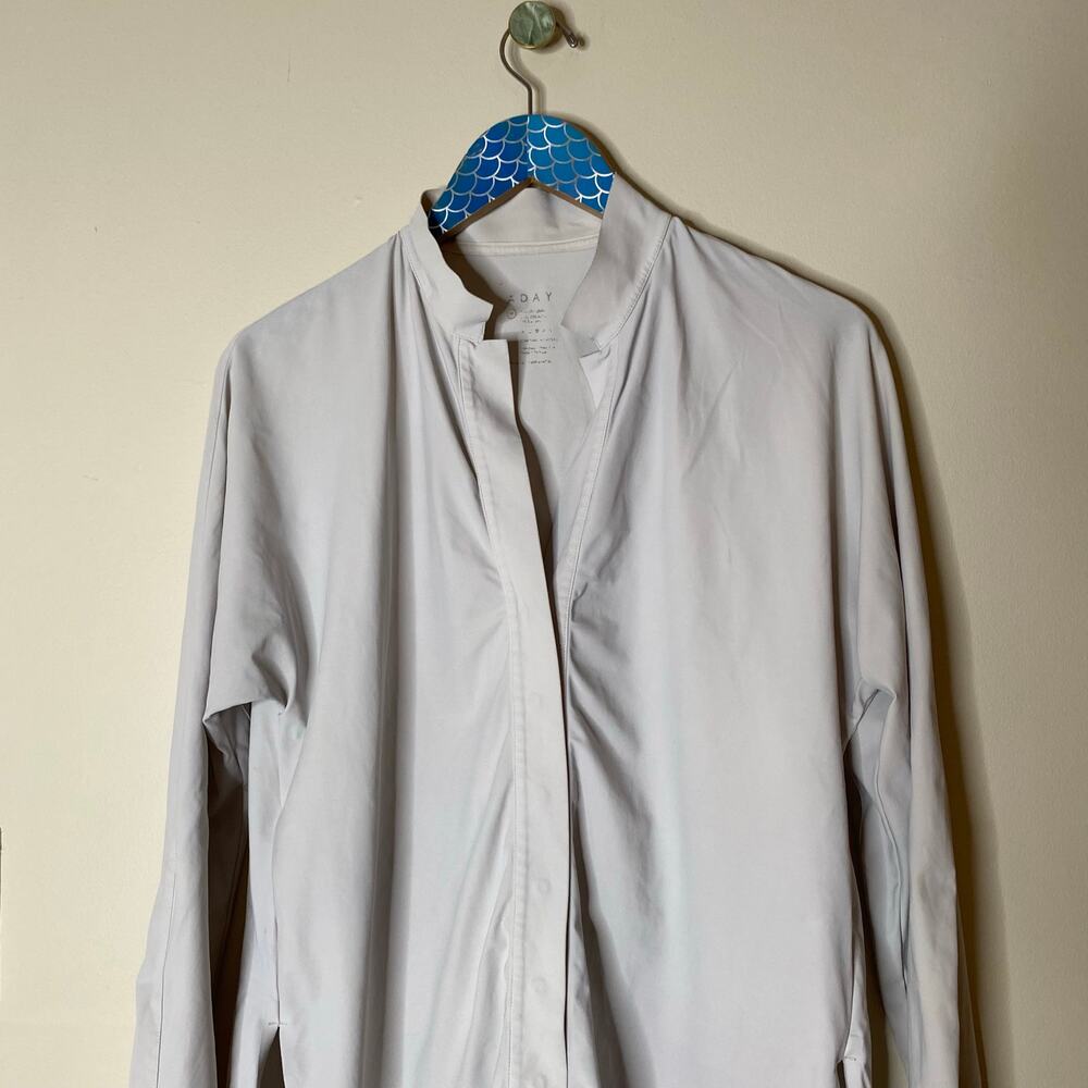 Aday Something Borrowed Oyster Light Gray Shirt S… - image 2